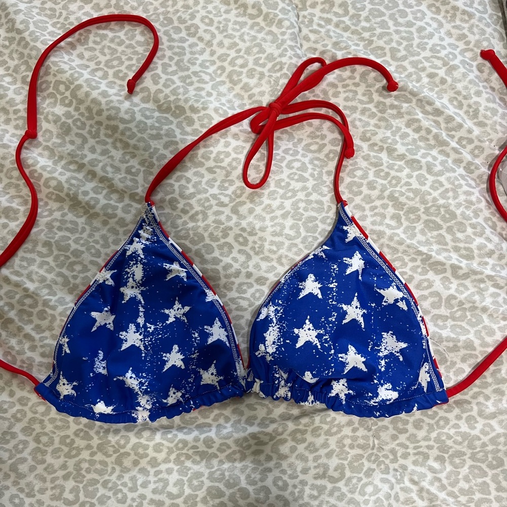 Reversible USA bikini top